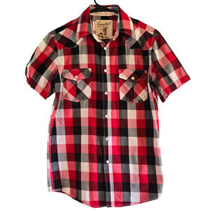 Coastal Plaid Pearl Snsp Shirt Size Small